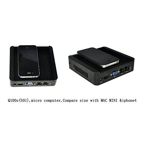  Qotom Q190s smallest Dual LAN mini pc with Quad core CPU J1900 8Gb Ram 256Gb Ssd Windows 7 Pro 300m Wireless low power pc