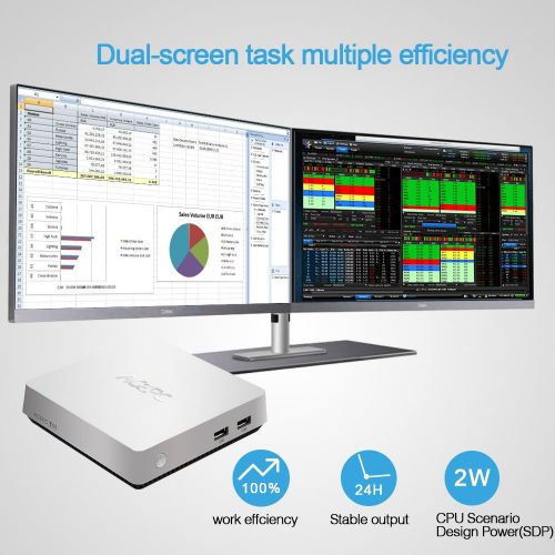  Mini PC ACEPC T11 Fanless Mini Desktop Computer Windows 10 64-bit Intel Atom x5-Z8350 Processor up to 1.92 GHz,4GB32GB,Support Dual Band WiFiBT 4.0Dual Output - HDMIVGA4K HD,S