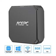 ACEPC AK2 Mini PC,Intel Celeron J3455,Windows 10 Micro Computer,8GB RAM/120GB SSD,4K HD Graphics,Gigabit Ethernet,Dual Band Wi-Fi