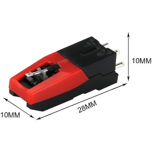  Acestar Vinyl LP Record Player Turntable Cartridge With 5 Universal Replacement Stylus Needles for Crosley Ion Jensen Phonograph