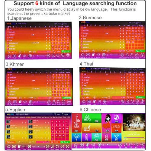  ACEUME 3TB HDD 61K Songs Mandarin+English Select Songs ,Touch Screen Karaoke Player, Free Cloud Download, Both Via Touch Screen and Mobile Device
