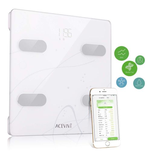  ACEVIVI Weight Body Fat Scale, Digital Bathroom Scale Bluetooth, Smart BMI Scale Body Composition...