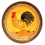 Tuscany Province Sunshine Rooster Hand Painted Ceramic Serving Pasta Bowl Salad Fruit 13-1/2W, 89399 by ACK