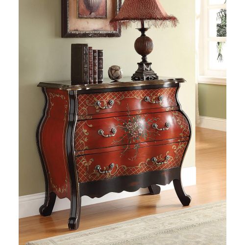  ACME 90016 Iden Bombay Chest, Cherry Finish