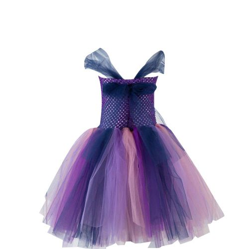  ACOGNA Girls Princess Dress Pageant Elegant Layered Tulle Anna Princess Costume with Unicorn Headband