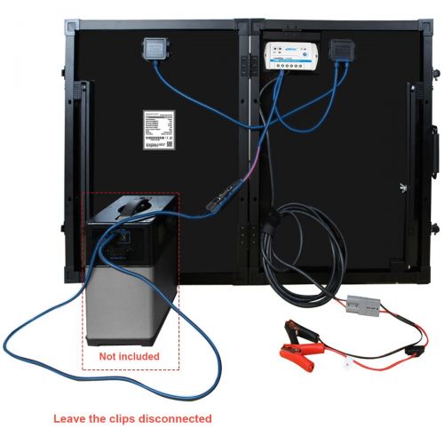  ACOPOWER 12V Portable 100 Watts Solar Panel Kit Suitcase with LCD Charge Controller (100W w/LCD Controller)