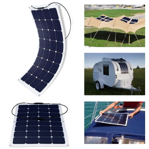  ACOPOWER HY-FL-50W, Thin Lightweight Charger on RV Boat Cabin Tent Caravan w MC4 Connector & ETFE for 12V Battery 50W Flexible Solar Panel