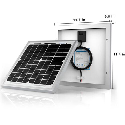  ACOPower 10-Watt Monocrystalline Solar Panel, 12V