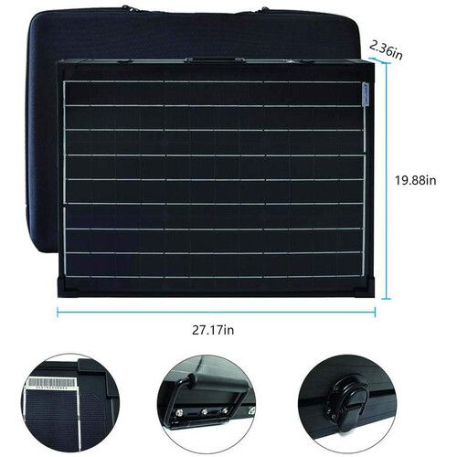  ACOPower PTK 100W Portable Solar Panel Kit (Aluminum Frame, Glass Laminated)