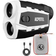 ACPOTEL Golf Rangefinder LCD Display with Slope Magnetic Golf Rangefinder (Ft/Yd/M) Range Finder Golf Flagpole Lock Vibration | Rechargable 2400 Feet Disc Golf Range Finder