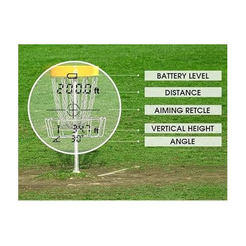  ACPOTEL Golf Rangefinder LCD Display with Slope Magnetic Golf Rangefinder (Ft/Yd/M) Range Finder Golf Flagpole Lock Vibration | Rechargable 2400 Feet Disc Golf Range Finder