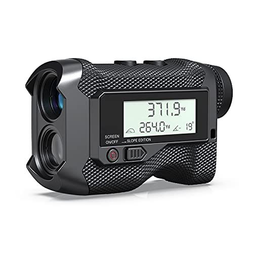  ACPOTEL Golf Laser Range Finder - LCD Display Screen Golf Rangefinder 6X Magnification 750 Yards Range Finder for Hunter, Slope ON/Off, Flag-Lock/Scan Distance Measuring Speed Meas