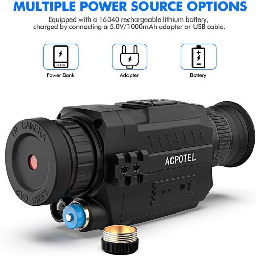  [아마존베스트]ACPOTEL Night Vision Monocular, 5 x 35 Digital Night Vision HD Scopes with Rechargeable/Take Photo/Video Recording/Playback Function for Outdoor/Surveillance/Security/Hunting/Hikin