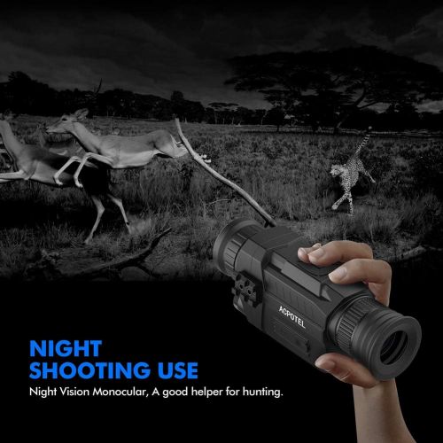  [아마존베스트]ACPOTEL Night Vision Monocular, 5 x 35 Digital Night Vision HD Scopes with Rechargeable/Take Photo/Video Recording/Playback Function for Outdoor/Surveillance/Security/Hunting/Hikin