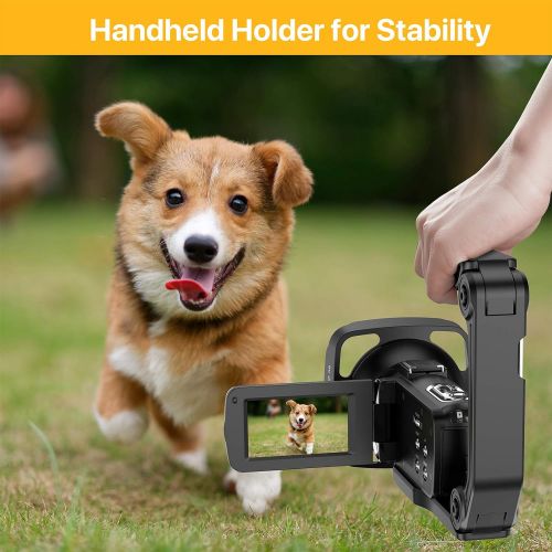  [아마존베스트]ACTITOP Video Camera Camcorder 2.7K, Vlogging Camera for YouTube Ultra HD 24FPS 36 MP IR Night Vision 16X Digital Zoom 3.0 Touch Screen, Video Camera with Microphone Handheld Stabilizer Le