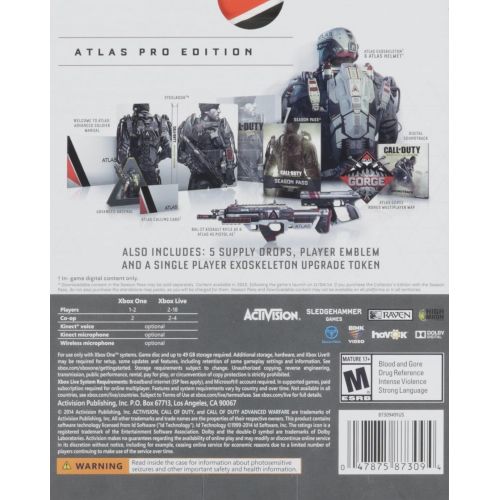  By Activision Call of Duty: Advanced Warfare Atlas Pro Edition - Xbox One