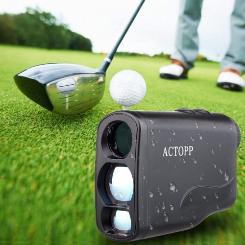  ACTOPP 600550 Yards Golf Rangefinder with Scaning Speed Golf Scanning Jolt Golf Slope Correction Angle Height Horizontal Distance Measurement Function Perfect for Golf Hunting and