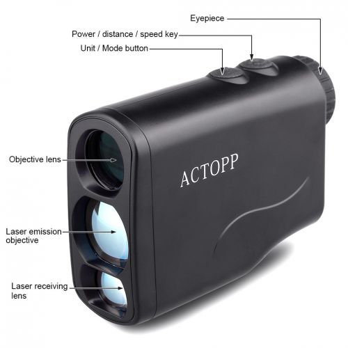  ACTOPP 600550 Yards Golf Rangefinder with Scaning Speed Golf Scanning Jolt Golf Slope Correction Angle Height Horizontal Distance Measurement Function Perfect for Golf Hunting and
