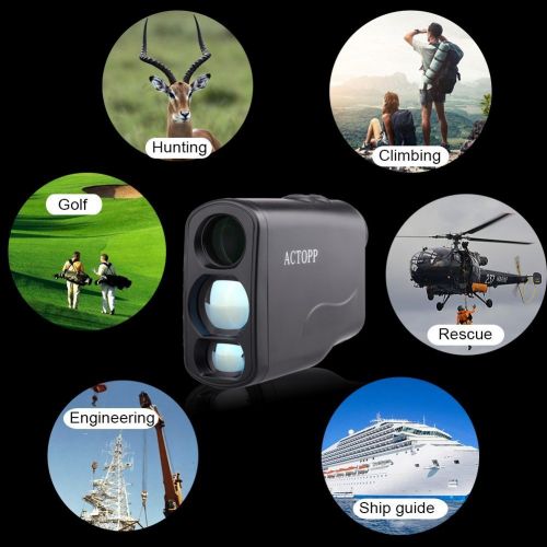  ACTOPP 600550 Yards Golf Rangefinder with Scaning Speed Golf Scanning Jolt Golf Slope Correction Angle Height Horizontal Distance Measurement Function Perfect for Golf Hunting and