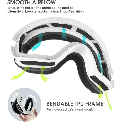  ACURE Ski Goggles, Snow Snowboard Goggles Anti Fog UV400 Protection for Men Women Kids