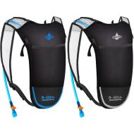 ACVCY Hydration Backpack with 2L Water Bladder, Backpack Reservoirs Water Bladder Daypack for Festivals, Raves, Running, Hiking, Biking (2 Pack)