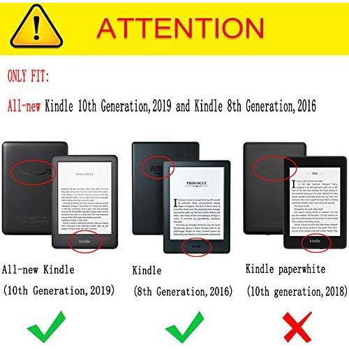  [아마존베스트]ACdream Case Fits All-New Kindle 10th Genetation 2019 Release, Folio Smart Cover Leather Case with Auto Wake/Sleep Feature for Kindle 10th Generation 2019 and Kindle 8th Generation