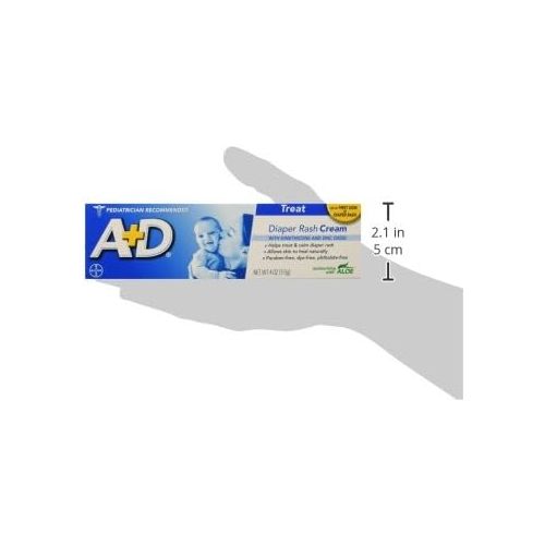  [아마존베스트]A&D A+D Zinc Oxide Diaper Rash Treatment Cream, Dimenthicone 1%, Zinc Oxide 10%, Easy...