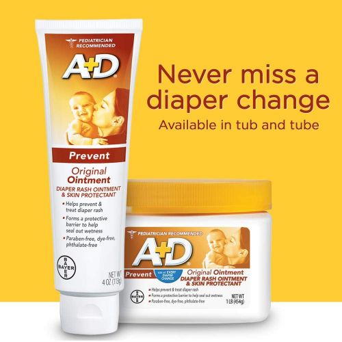  [아마존베스트]A&D A+D Original Diaper Rash Ointment, 1 Pound Jar Pack of 2