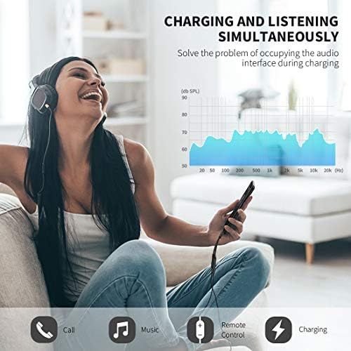  [아마존베스트]AD ADTRIP USB C Audio 3.5 mm USB C Headphone Adapter Type C Audio Adapter Compatible with Mi A2/Mi 9/9SE/8/8 Lite/Mix2/Mix 3, Huawei P20/P20 Pro/Mate 20 Pro, Sony Xperia XZ2 Audio and Chargi