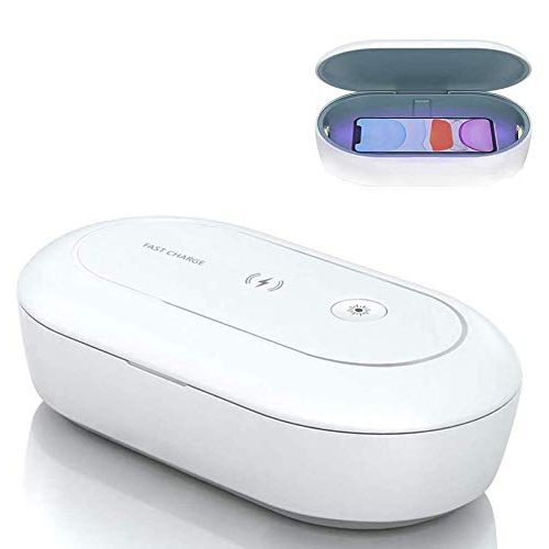  AD ALICE DREAMS Portable Cell Phone UV Light Sanitizer Box, Wireless Charger with USB Charging, UV Sterilizer Box with Aroma Diffuser, for Jewelry, Watches, Glasses