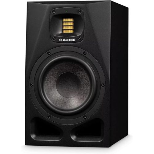  ADAM Audio A7V Powered Two-Way Studio Monitor (2-Pack) Bundle with Microphone Cable (2-Pack), Cable (2-Pack) and Monitor Isolation Pads (2-Pack) (7 Items)