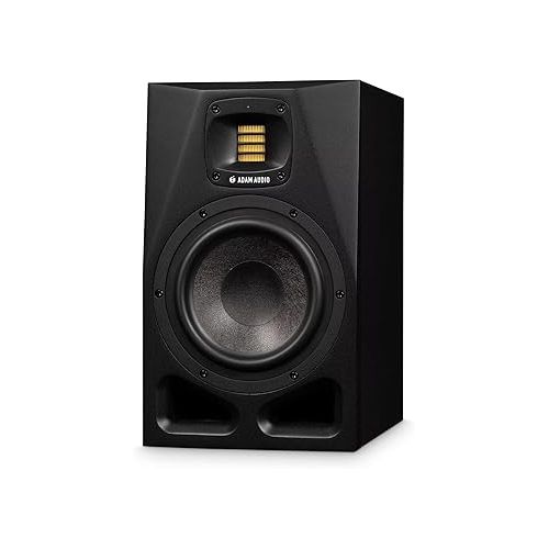  ADAM Audio A7V Powered Two-Way Studio Monitor (2-Pack) Bundle with Microphone Cable (2-Pack), Cable (2-Pack) and Monitor Isolation Pads (2-Pack) (7 Items)