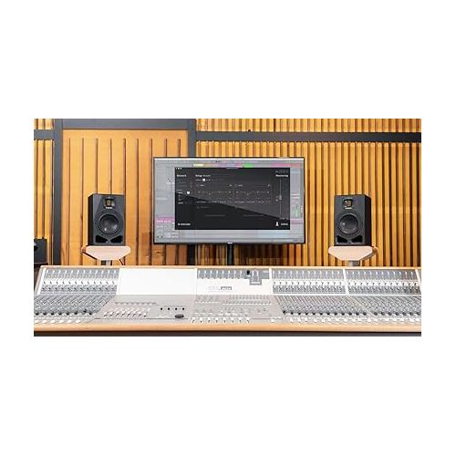  ADAM Audio A7V Powered Two-Way Studio Monitor (2-Pack) Bundle with Microphone Cable (2-Pack), Cable (2-Pack) and Monitor Isolation Pads (2-Pack) (7 Items)