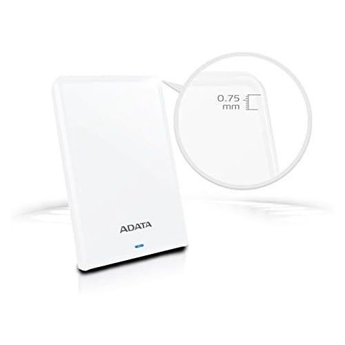  ADATA TECHNOLOGY ADATA 2TB HV620S Slim External Hard Drive 2.5 USB 3.1 11.5mm Thick White