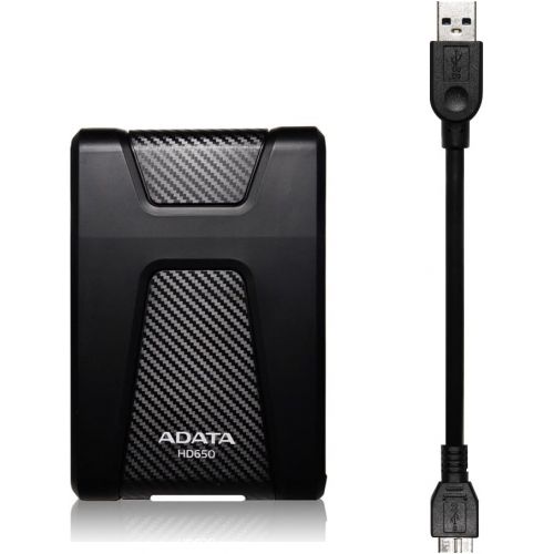  ADATA HD650 4TB USB 3.1 Shock-Resistant External Hard Drive, Black (AHD650-4TU31-CBK)