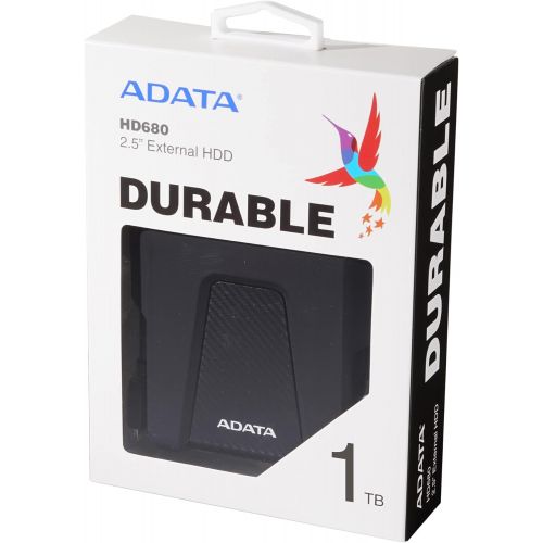  ADATA HD680 1TB Military-Grade Shock-Proof External Portable Hard Drive Black (AHD680-1TU31-CBK)
