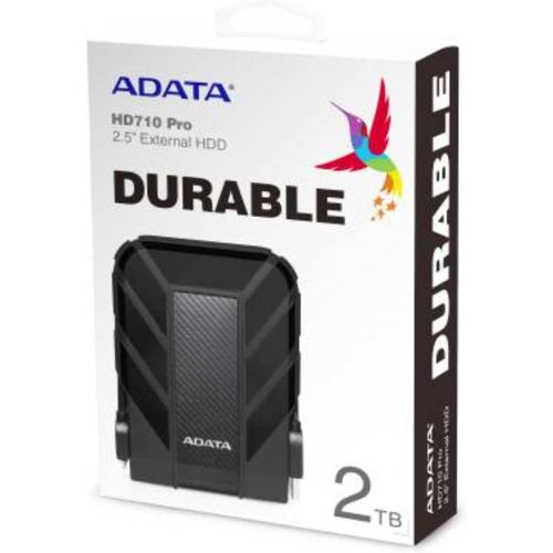  ADATA HD710 Pro 2TB USB 3.1 IP68 Waterproof/Shockproof/Dustproof Ruggedized External Hard Drive, Black (AHD710P-2TU31-CBK)