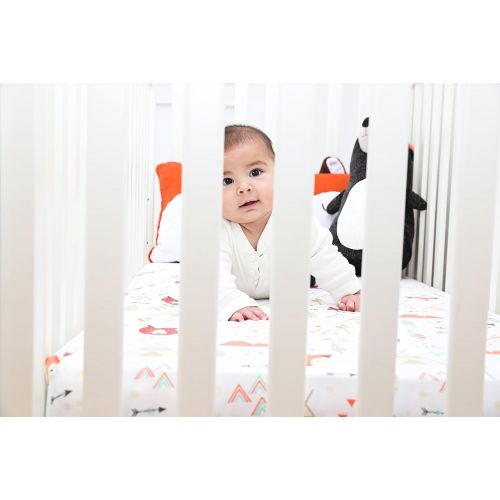  100% Organic Cotton Fitted Crib Sheet by ADDISON BELLE - Premium Baby Bedding - Soft, Breathable...