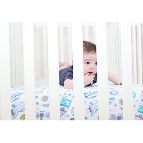  100% Organic Cotton Fitted Crib Sheet by ADDISON BELLE - Premium Baby Bedding - Soft, Breathable...