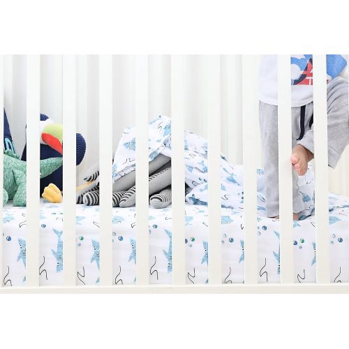  100% Organic Cotton Fitted Crib Sheet by ADDISON BELLE - Premium Baby Bedding - Soft, Breathable...