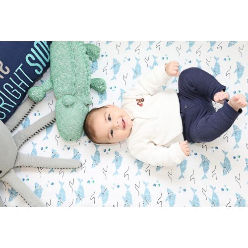  100% Organic Cotton Fitted Crib Sheet by ADDISON BELLE - Premium Baby Bedding - Soft, Breathable...