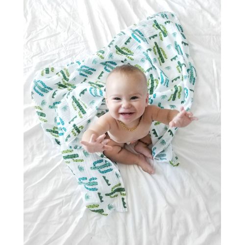  100% Organic Muslin Swaddle Blanket by ADDISON BELLE - Oversized 47 inches x 47 inches - Best...