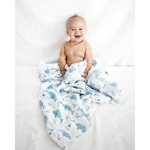  100% Organic Muslin Swaddle Blanket by ADDISON BELLE - Oversized 47 inches x 47 inches - Best...