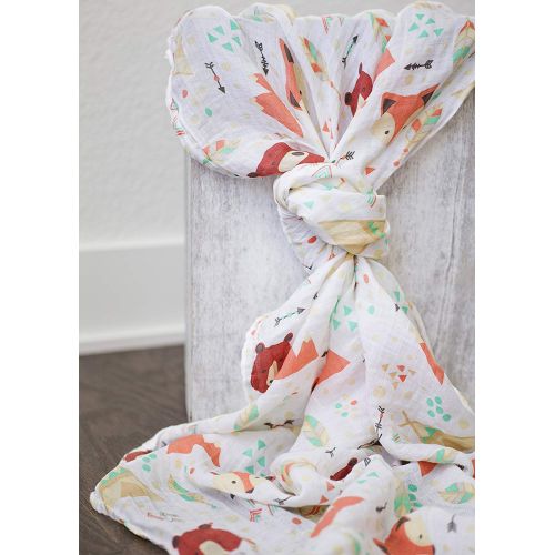  100% Organic Muslin Swaddle Blanket by ADDISON BELLE - Oversized 47 inches x 47 inches - Best...