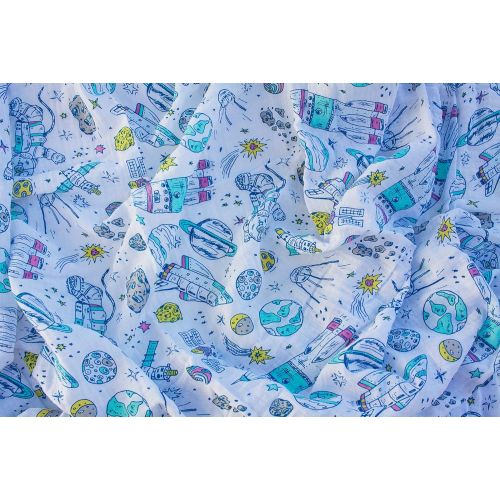  100% Organic Muslin Swaddle Blanket by ADDISON BELLE - Oversized 47 inches x 47 inches - Best...