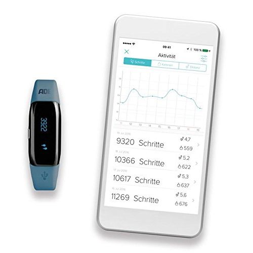  ADE AM 1601 FITvigo Aktivitats-/ Schlaftracker, Schrittzahler, Kalorienzahler, mit Ersatzarmband