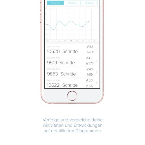  ADE AM 1601 FITvigo Aktivitats-/ Schlaftracker, Schrittzahler, Kalorienzahler, mit Ersatzarmband