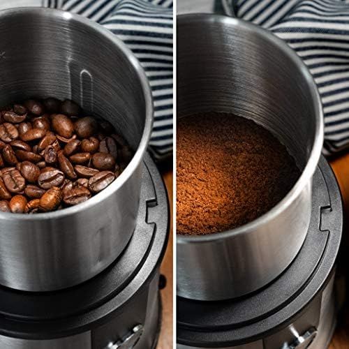  [아마존베스트]ADE KA1805 Multifunctional Coffee Grinder Spice Mill (Crusher, 2 Grinding Containers, Extra Sharp Blades, GS Certified), Stainless Steel, 300 ml