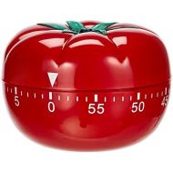 [아마존베스트]ADE Mechanical kitchen timer TD 1607. Classic tomato shaped timer, made of high-quality ABS plastic, for winding. Acoustic signal after time. Reliable egg timer. Round scale.