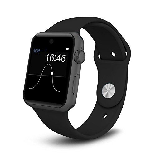  ADG DM09 Bluetooth SmartWatch 2.5D ARC HD Screen Support SIM Card Wearable Devices Smartphone Fitness Tracker For IOS Android(Black)